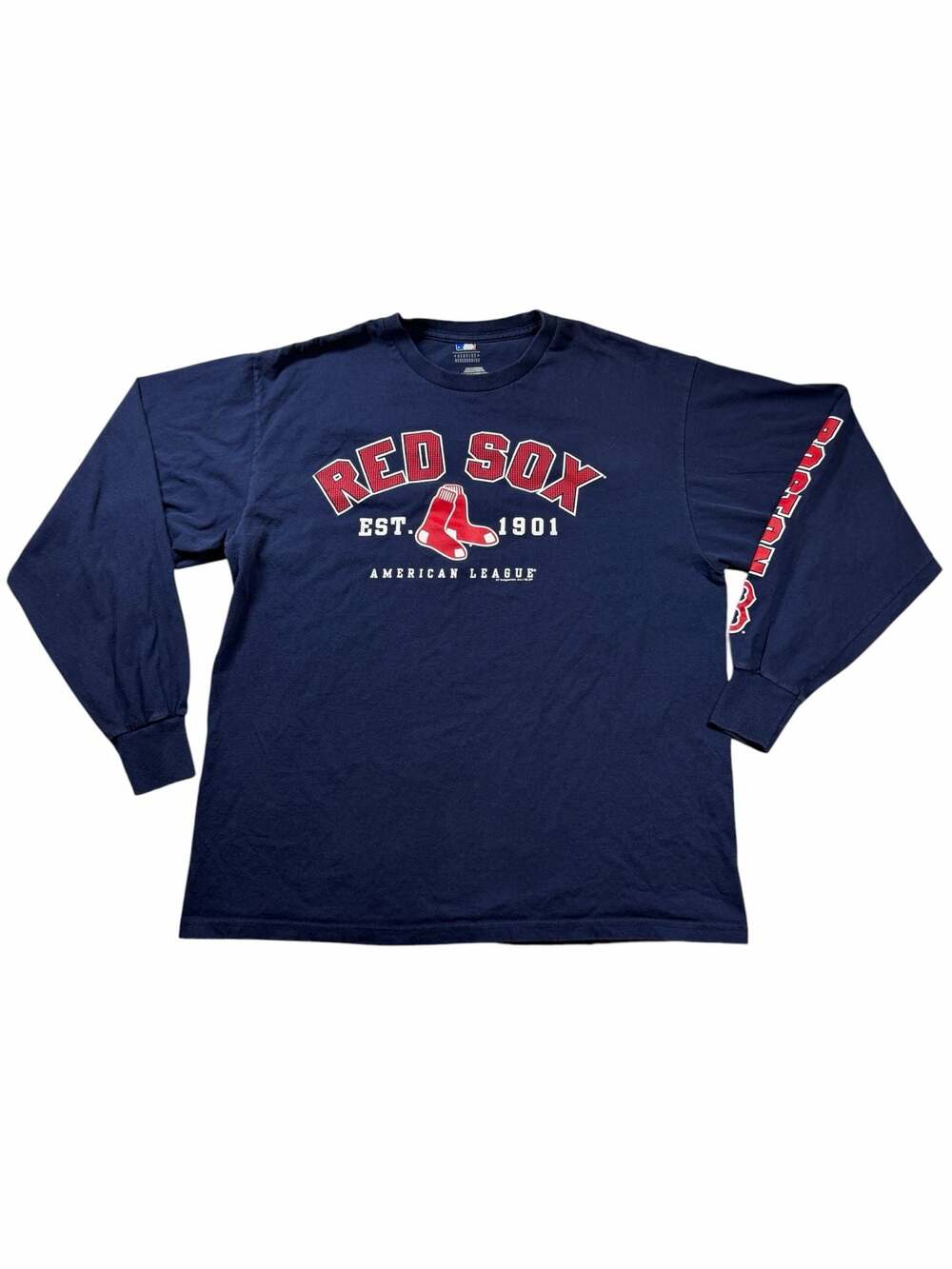 Boston Red Sox Long Sleeve T Shirt Men’s Large Navy MLB Genuine Merchandise